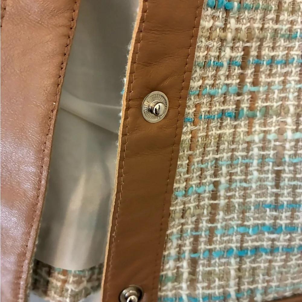 Vintage Lillie Rubin Tweed & Leather Blazer 8